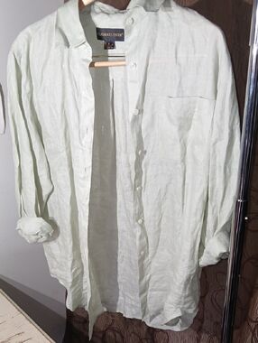 Classiques Entier Pale Mint Linen Button-Down Shirt